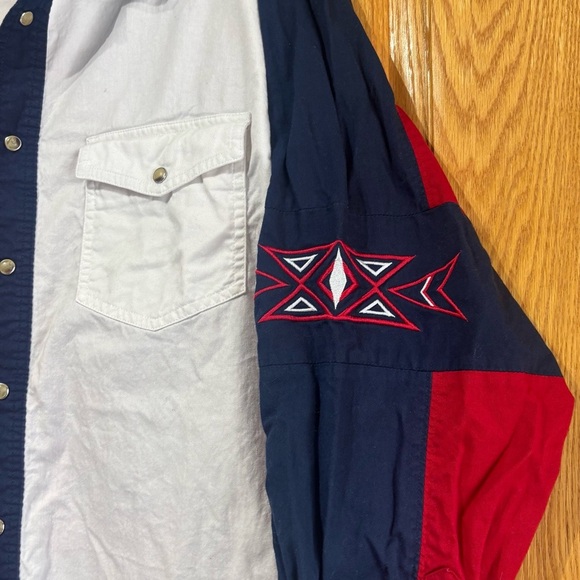 Vintage Wrangler Pearl Snap Western Cowboy Shirt Men's Large EUC - Picture 4 of 8